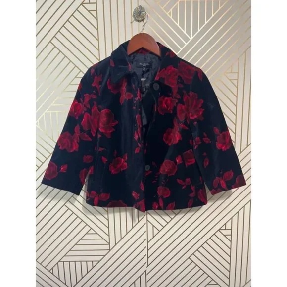 Stylish Women's Clothing Bundle – Talbots Floral Blazer, August Silk Red Knit - Picture 1 of 14